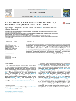 Economic behavior of fishers under climate
