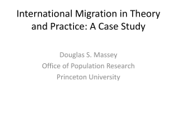 International migration in theory and practice: A case study