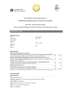Early Nutrition Academy Symposium on