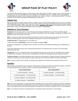 group pace of play policy