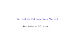 The Duckworth-Lewis-Stern Method