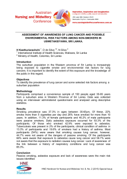 assessment of awareness of lung cancer and possible