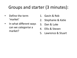 Groups and starter (3 minutes):