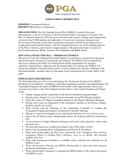 Tournament Director REPORTS TO