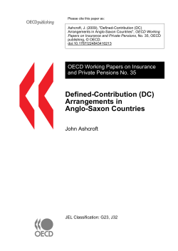 Defined-Contribution (DC) Arrangements in Anglo