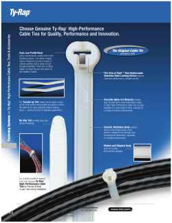 Choose Genuine Ty-Rap&reg; High-Performance Cable Ties for Quality
