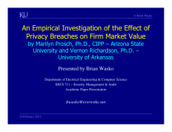 An Empirical Investigation of the Effect of Privacy Breaches on Firm