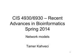 CAP5510 - Bioinformatics