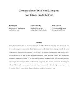 Compensation of Divisional Managers: Peer Effects inside the Firm