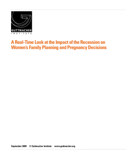 A Real-Time Look at the Impact of the Recession on Women`s