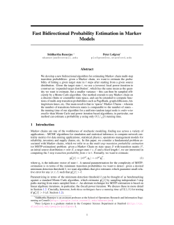 Fast Bidirectional Probability Estimation in Markov Models