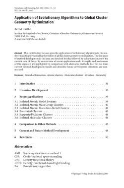 Application of Evolutionary Algorithms to Global Cluster Geometry