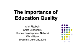 1. Education quality is about children learning