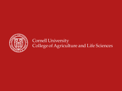 PowerPoint Presentation - the College of Agriculture and Life Sciences
