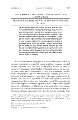 Bounded Rationality and Use of Alternative Financial Services