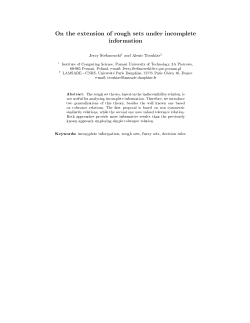 On the extension of rough sets under incomplete information