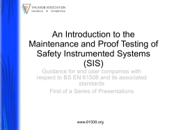 An Introduction to the Maintenance and Proof Testing of Safety