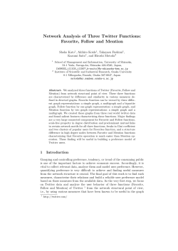Network Analysis of Three Twitter Functions