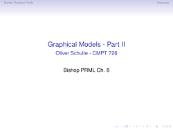 Graphical Models - Part II - Oliver Schulte