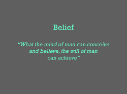 Belief - The Leadership Hub