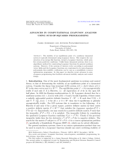 Advances in Computational Lyapunov Analysis Using Sum