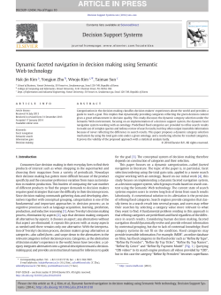 Dynamic faceted navigation in decision making using Semantic Web