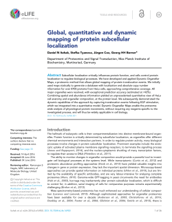 Global, quantitative and dynamic mapping of protein subcellular