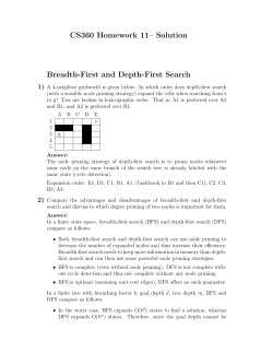 CS360 Homework 11&ndash; Solution Breadth-First and Depth