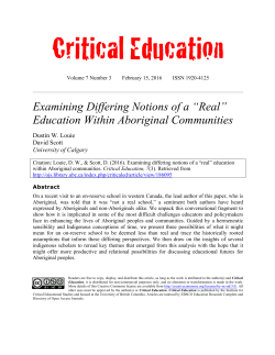 Examining Differing Notions of a &ldquo;Real&rdquo; Education