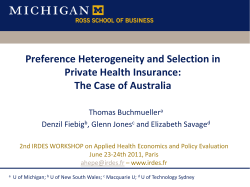 Preference Heterogeneity and Selection in Private Health