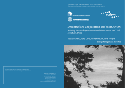 Decentralised Cooperation and Joint Action: Building