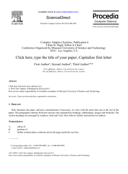 Article - Complex Adaptive Systems