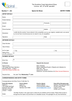 The Sunshine Coast Agricultural Show Section 7 – Art