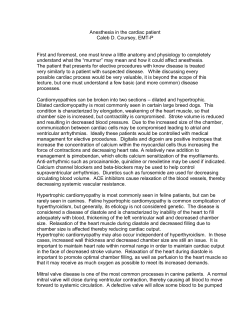 Anesthesia in the cardiac patient Caleb D. Coursey, EMT