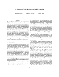 A Geometric Model for On-line Social Networks