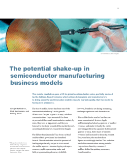 The potential shake-up in semiconductor manufacturing business