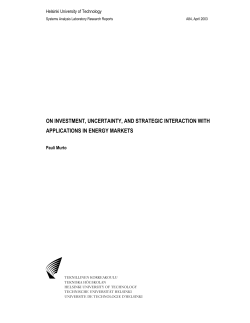 on investment, uncertainty, and strategic interaction with