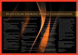 RUlES CiGAR SMOkiNG WORld ChAMPiONShiP