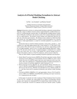 Analysis of of Partial Modeling Formalisms in Abstract Model