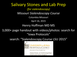 2015 Salivary Stones and Lab Prep 04162015