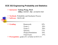 ECE 352 Engineering Probability and Statistics