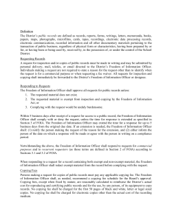 Definition The District`s public records are defined as records