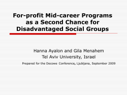 For-profit Mid-career Programs as a Second Chance for