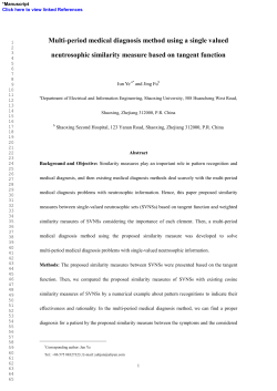 Multi-period medical diagnosis method using a single valued