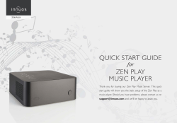 quick start guide Zen Play Music Player