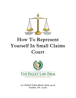 How To Represent Yourself In Small Claims Court