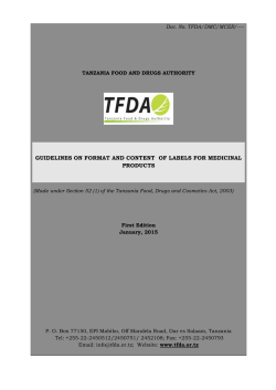 guidelines on format and content of labels for medicinal