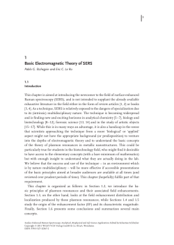 1 Basic Electromagnetic Theory of SERS
