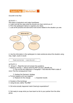 Churchill in the War ACTIVITY 1 Get ready to brainstorm and make