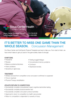 IT`S BETTER TO MISS ONE GAME THAN THE WHOLE SEASON